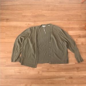 Max Studio Olive Cardigan Sweater